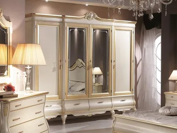 AMELIA - Mirrored solid wood wardrobe by Guerra Vanni - view 2